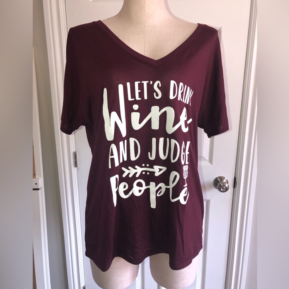 3/$40 Bella+Canvas "Let's Drink Wine and Judge People' T-Shirt